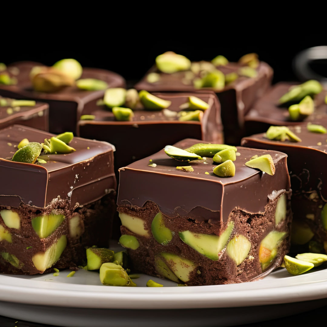 SALTED CHOCOLATE PISTACHIO FUDGE