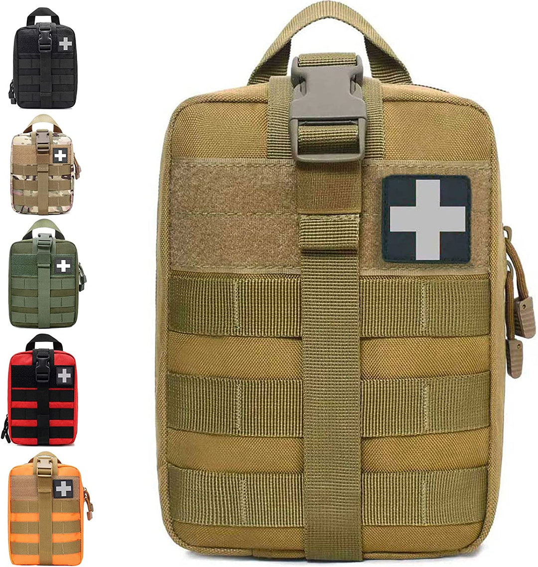 COLLINSMED 200 PIECE - 1000D Molle Ifak Pouch Rip Away, Tactical Tear Away Medical Pouch Empty, Military First Aid Pouch Bag