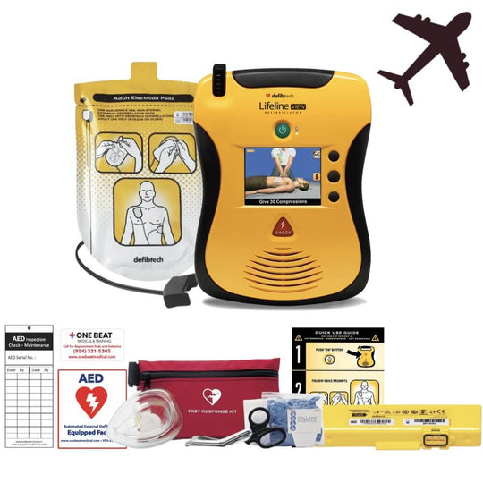 Defibtech Lifeline View AED FAA-Approved Aviation Package