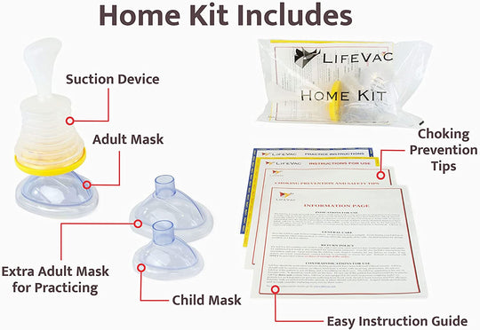 COLLINSMED LifeVac Choking Rescue Device Home Kit for Adult and Children First Aid Kit
