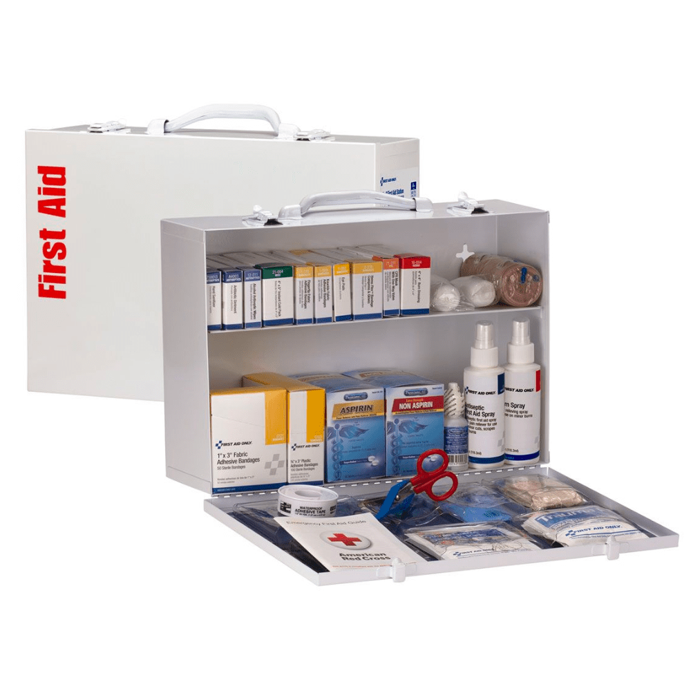 First Aid Cabinet 75-Person - Exceeds ANSI 2021 Class A/B Standards – OSHA Compliant
