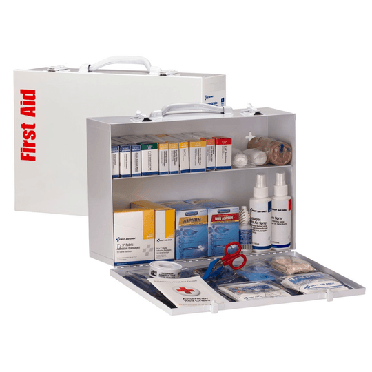First Aid Cabinet 75-Person - Exceeds ANSI 2021 Class A/B Standards – OSHA Compliant