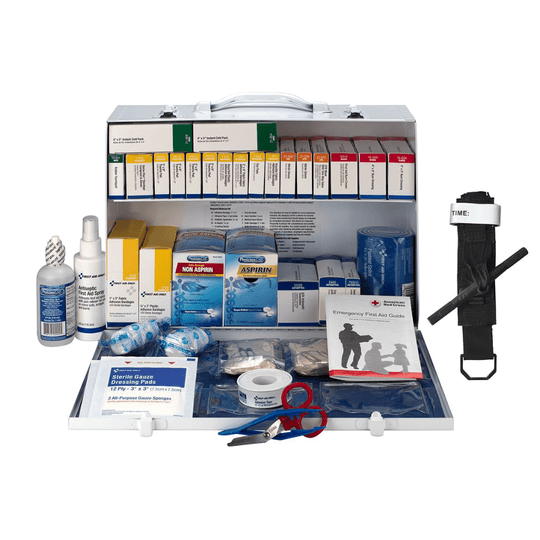 First Aid Cabinet 75-Person - Exceeds ANSI 2021 Class A/B Standards – OSHA Compliant