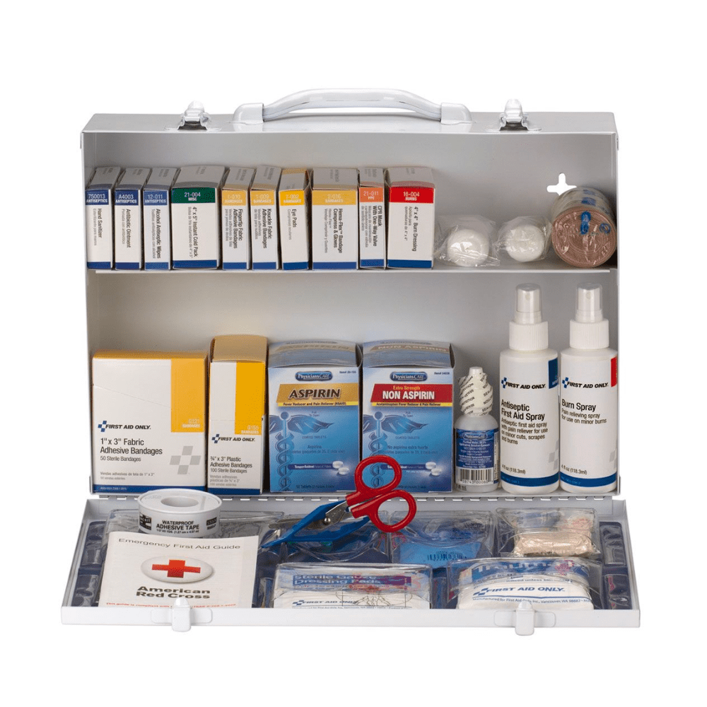 First Aid Cabinet 75-Person - Exceeds ANSI 2021 Class A/B Standards – OSHA Compliant
