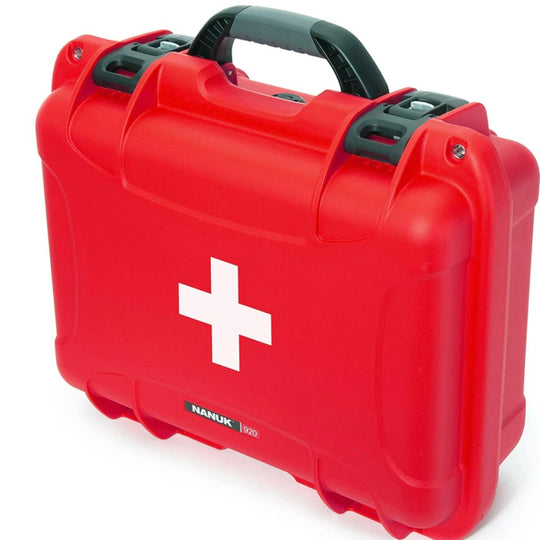 Nanuk 910 Waterproof First Aid Prepper Survival Gear Dust and Impact Resistant Case - Empty - Red, 910-FSA9