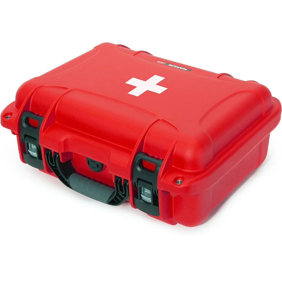 Nanuk 910 Waterproof First Aid Prepper Survival Gear Dust and Impact Resistant Case - Empty - Red, 910-FSA9