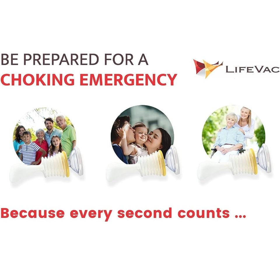 LifeVac Yellow Travel Kit - Choking Rescue Device, Portable Suction Rescue Device First Aid Kit for Kids and Adults, Portable Airway Suction Device for Children and Adults
