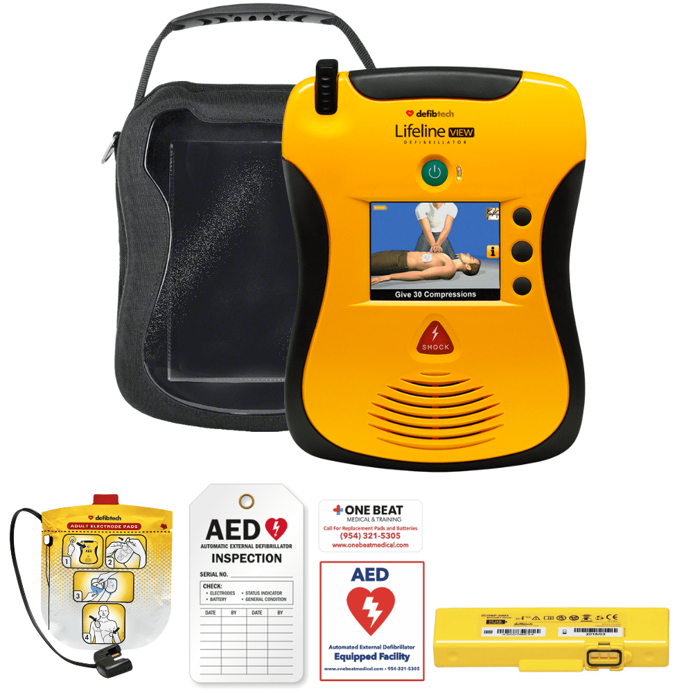 COLLINSMED Recertified Defibtech Lifeline View Portable AED Defibrillator